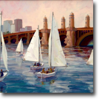 Regatta - the Charles River
14 x 28